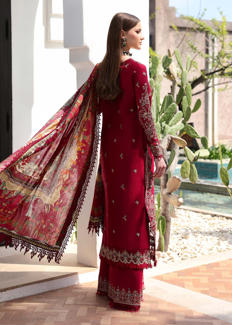 Kanwal Malik Elysia Embroidered Lawn Unstitched 3Pc Suit - MARINA