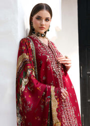 Kanwal Malik Elysia Embroidered Lawn Unstitched 3Pc Suit - MARINA