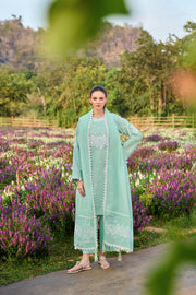 Farasha Summer Weaves Embroidered Lawn Unstitched 3Pc Suit - Marina Veil