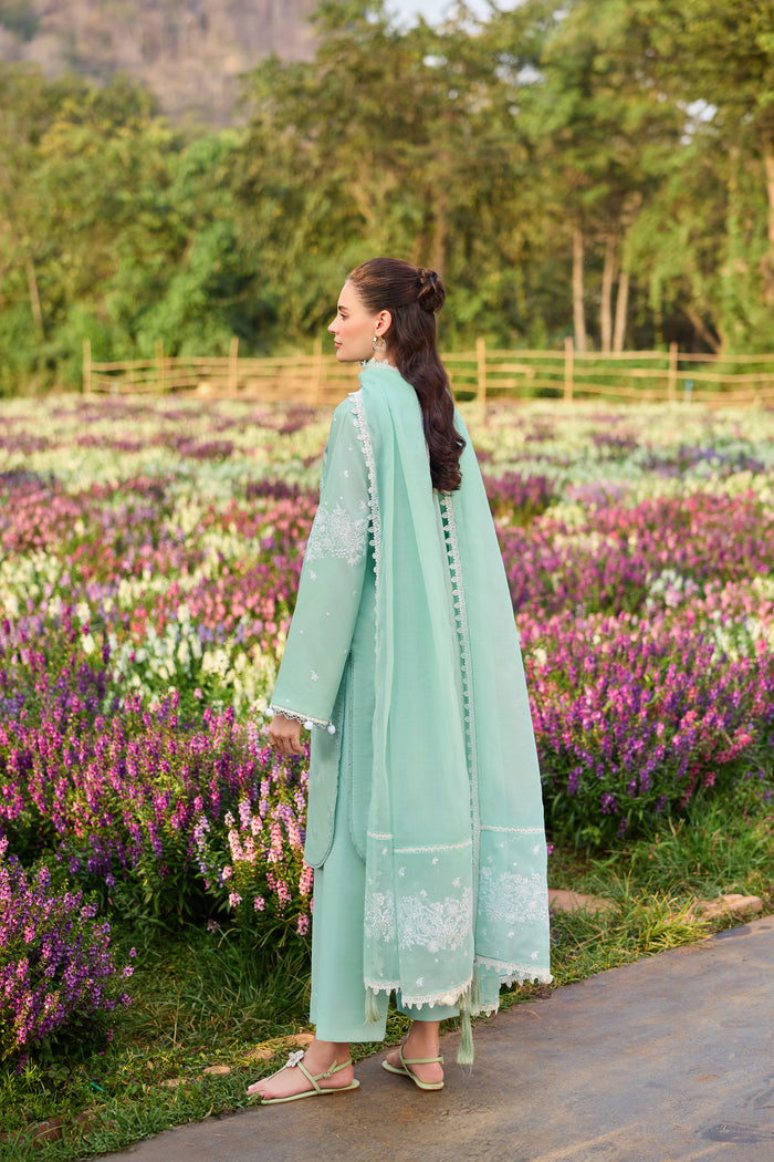 Farasha Summer Weaves Embroidered Lawn Unstitched 3Pc Suit - Marina Veil