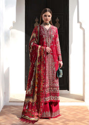 Kanwal Malik Elysia Embroidered Lawn Unstitched 3Pc Suit - MARINA