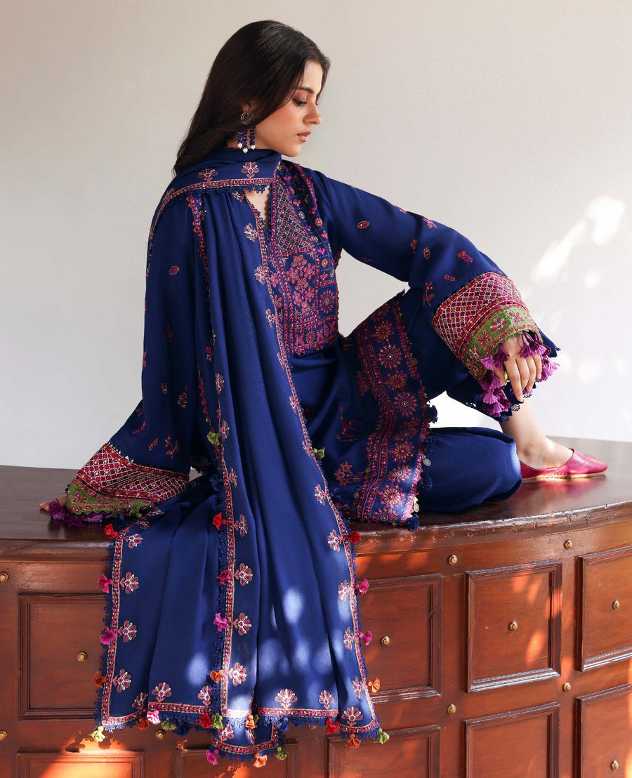 Republic Womenswear Amaris Unstitched Karandi 3Pc Suit D-10 Maris
