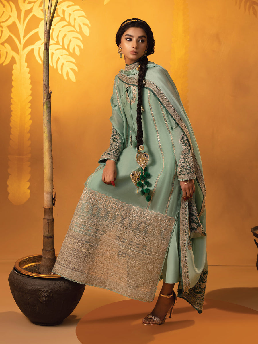 Faiza Faisal Signature Festive Pret Thai Silk 3Pc Suit - Marisa