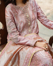 Mushq Sunehri Ramsha Edit Lama Silk Stitched 3Pc Suit - Marium