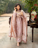 Mushq Sunehri Ramsha Edit Lama Silk Stitched 3Pc Suit - Marium