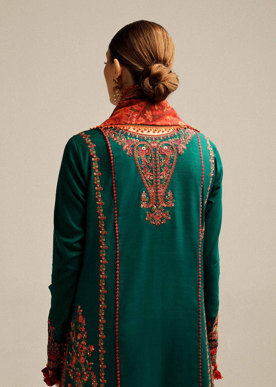 Hussain Rehar Embroidered Khaddar Unstitched 3Pc Suit - Marjaan
