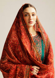 Hussain Rehar Embroidered Khaddar Unstitched 3Pc Suit - Marjaan