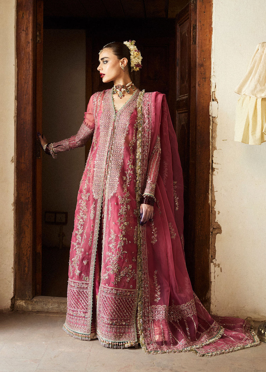 Hussain Rehar Festive Unstitched Embroidered Organza Dress - Marjani