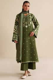 Farasha Winter Spell Embroidered Khaddar Unstitched 3Pc Suit - Marla