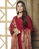 Maroon Dress (3 PC) Stitched
