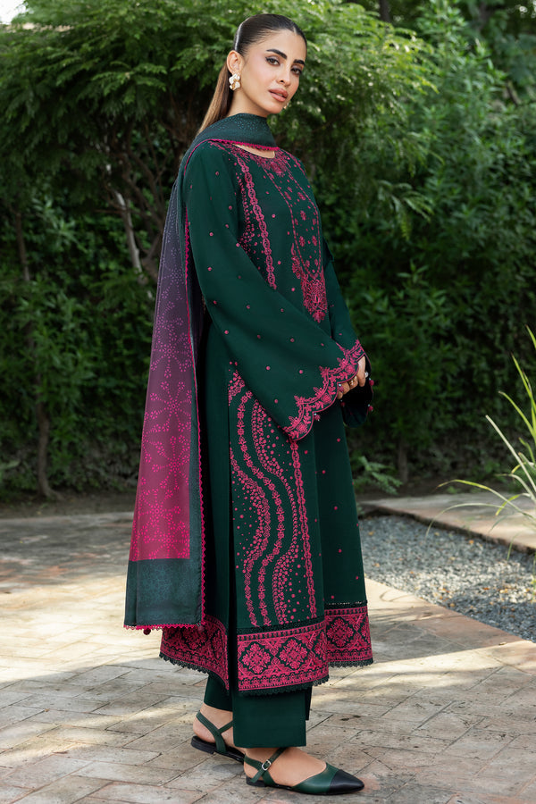 Farasha Embroidered Khaddar Unstitched 3Pc Suit - Marven