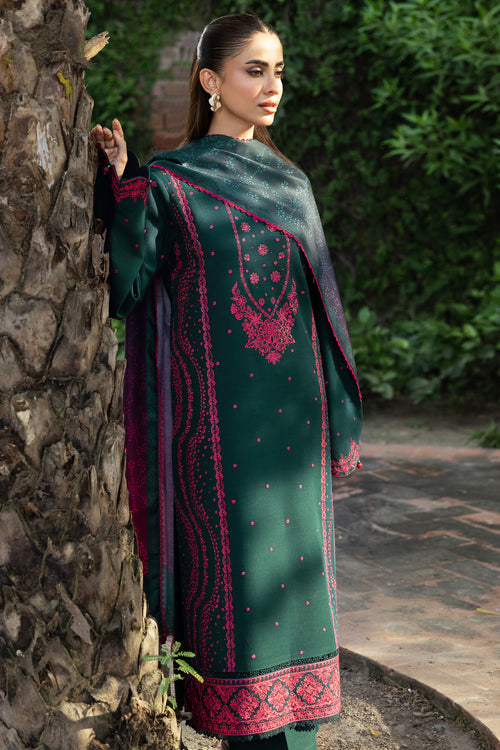 Farasha Embroidered Khaddar Unstitched 3Pc Suit - Marven