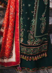Hussain Rehar Embroidered Khaddar Unstitched 3Pc Suit - Masarrah