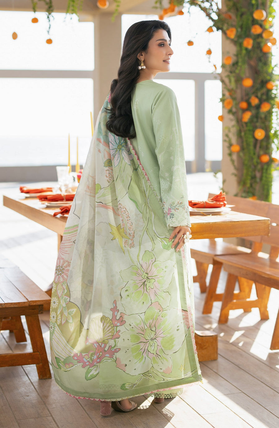 Seran Afsanah Embroidered Lawn Unstitched 3Pc Suit D-10 MASHА