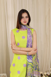Feathers Threads of Poetry Unstitched Lawn 3Pc Suit Matcha Mutation-FT770