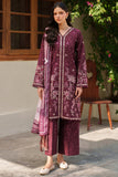 Farasha Meline Embroidered Viscose Unstitched 3Pc Suit - Mauve Cream
