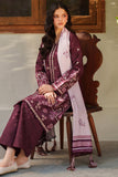 Farasha Meline Embroidered Viscose Unstitched 3Pc Suit - Mauve Cream