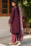 Farasha Meline Embroidered Viscose Unstitched 3Pc Suit - Mauve Cream