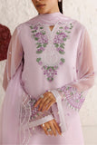 Farasha Luxury Formal Embroidered Chiffon Unstitched 3Pc Suit - Mauve Eclat