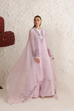 Farasha Luxury Formal Embroidered Chiffon Unstitched 3Pc Suit - Mauve Eclat