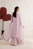 Farasha Luxury Formal Embroidered Chiffon Unstitched 3Pc Suit - Mauve Eclat