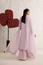 Farasha Luxury Formal Embroidered Chiffon Unstitched 3Pc Suit - Mauve Eclat