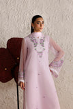 Farasha Luxury Formal Embroidered Chiffon Unstitched 3Pc Suit - Mauve Eclat