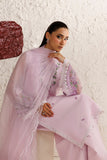 Farasha Luxury Formal Embroidered Chiffon Unstitched 3Pc Suit - Mauve Eclat