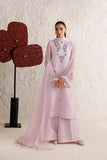 Farasha Luxury Formal Embroidered Chiffon Unstitched 3Pc Suit - Mauve Eclat