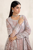 Farasha Embroidered Luxury Chiffon Unstitched 3Pc Suit - Mauve Pearl