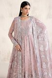 Farasha Embroidered Luxury Chiffon Unstitched 3Pc Suit - Mauve Pearl
