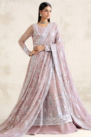 Farasha Embroidered Luxury Chiffon Unstitched 3Pc Suit - Mauve Pearl