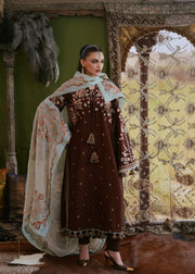 Hussain Rehar Kot Radha Kishan Unstitched Karandi 3Pc Suit - Maya