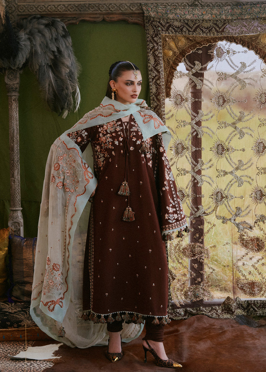 Hussain Rehar Kot Radha Kishan Unstitched Karandi 3Pc Suit - Maya