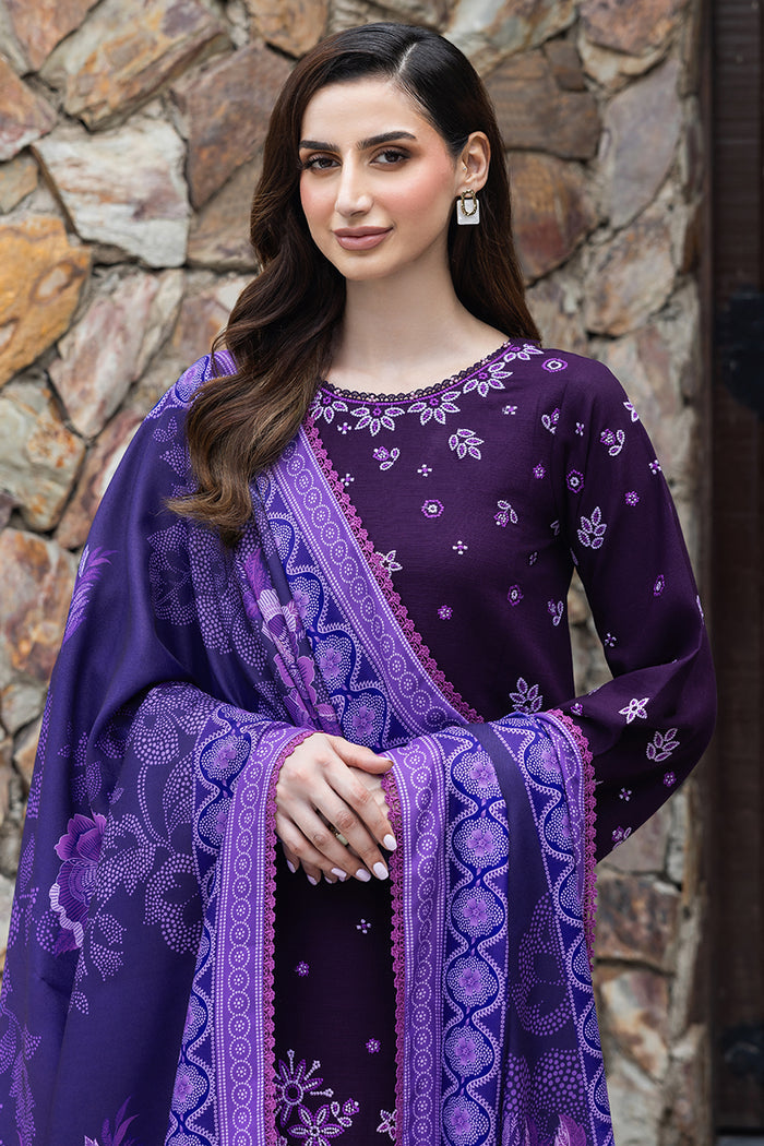 Farasha Embroidered Khaddar Unstitched 3Pc Suit - Maylin
