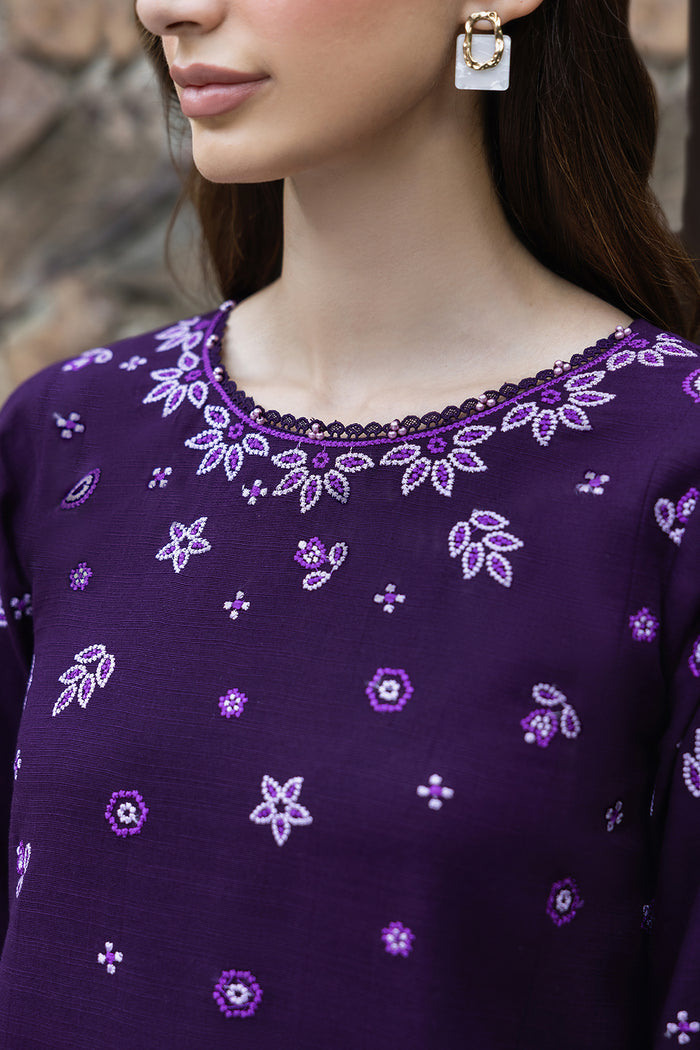 Farasha Embroidered Khaddar Unstitched 3Pc Suit - Maylin