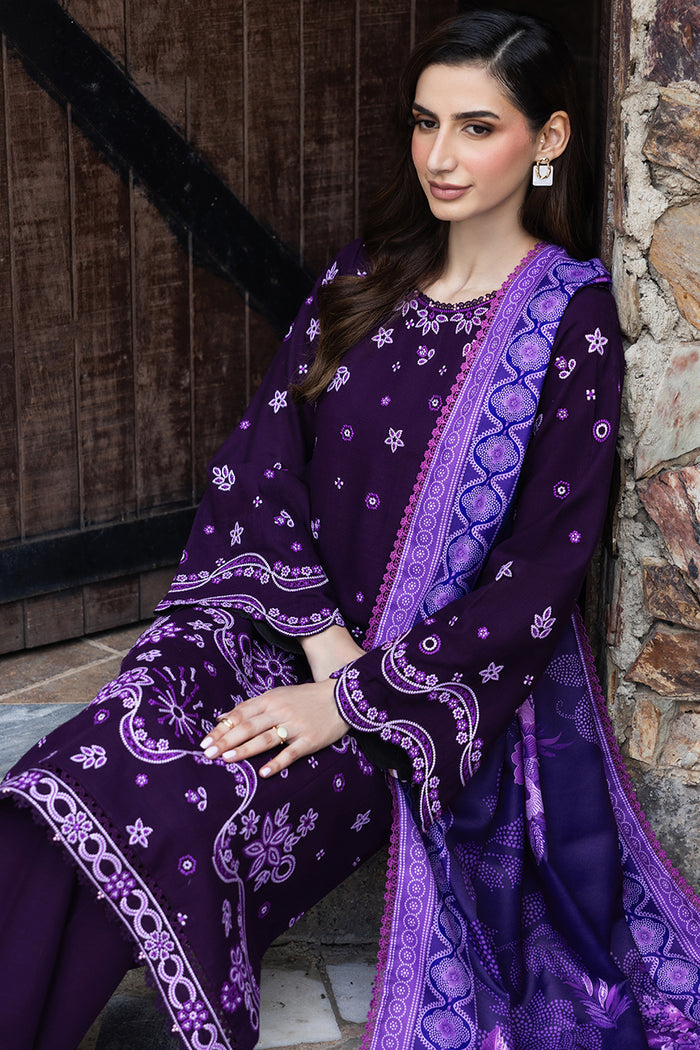 Farasha Embroidered Khaddar Unstitched 3Pc Suit - Maylin