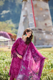 Farasha Summer Escape Embroidered Lawn Unstitched 3Pc Suit - Meadow Arc