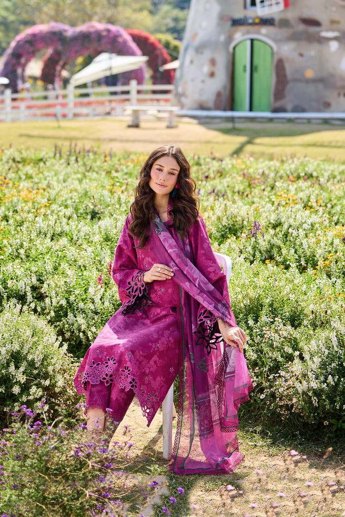 Farasha Summer Escape Embroidered Lawn Unstitched 3Pc Suit - Meadow Arc