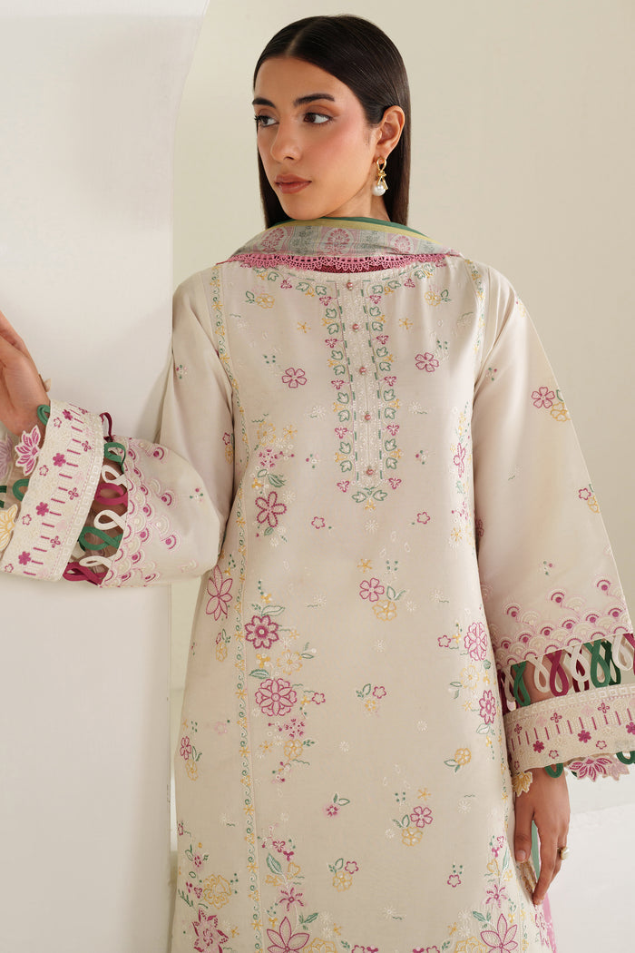 Farasha Summer Weaves Embroidered Lawn Unstitched 3Pc Suit - Meadow Bloom