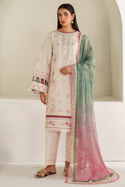 Farasha Summer Weaves Embroidered Lawn Unstitched 3Pc Suit - Meadow Bloom