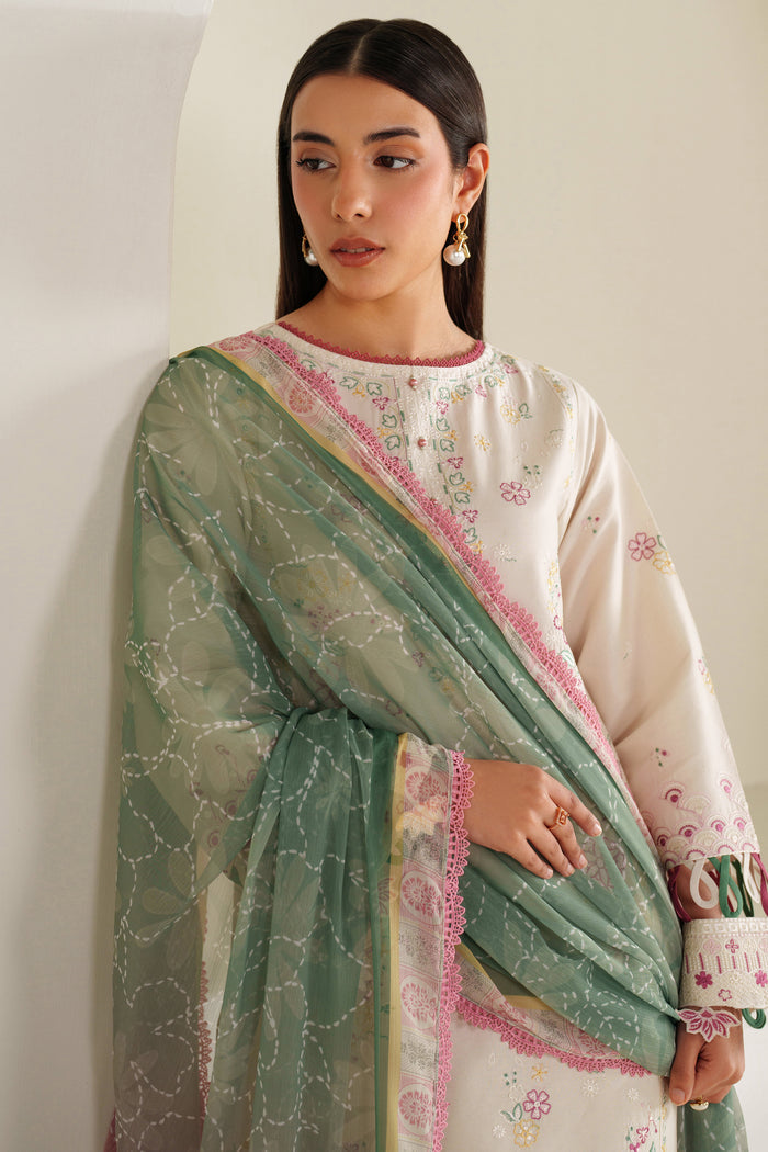 Farasha Summer Weaves Embroidered Lawn Unstitched 3Pc Suit - Meadow Bloom