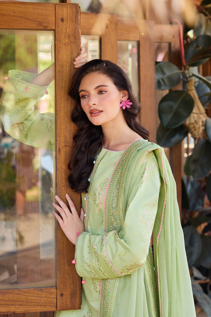 Farasha Summer Weaves Embroidered Lawn Unstitched 3Pc Suit - Meadow Grove