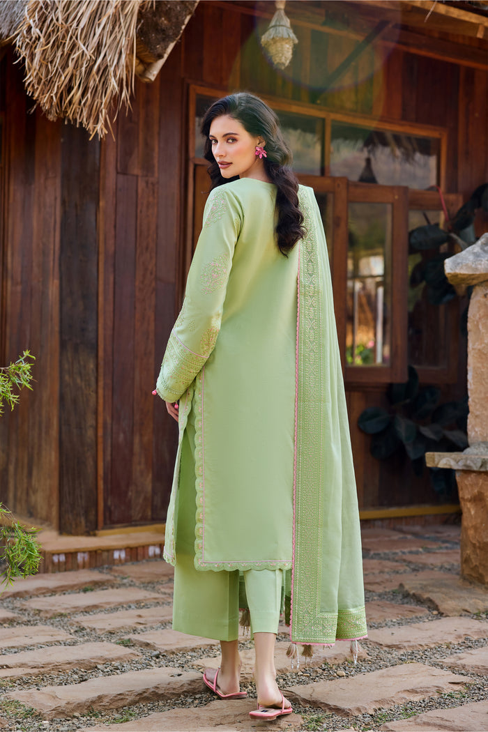Farasha Summer Weaves Embroidered Lawn Unstitched 3Pc Suit - Meadow Grove