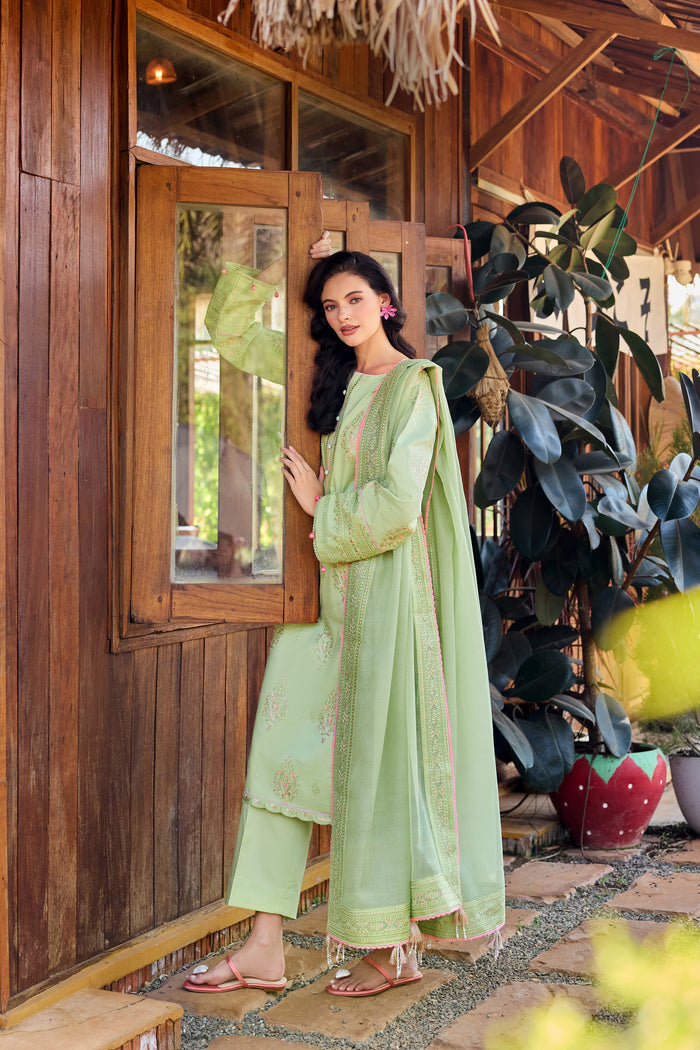 Farasha Summer Weaves Embroidered Lawn Unstitched 3Pc Suit - Meadow Grove