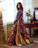 Mushq Sunehri Ramsha Edit Satin Zari Stitched 3Pc Suit - Meena