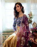 Mushq Sunehri Ramsha Edit Satin Zari Stitched 3Pc Suit - Meena