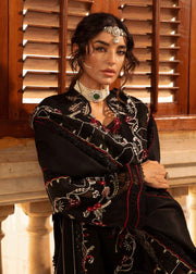 Crimson Aaleen Embroidered Khaddar Unstitched 3Pc Suit - Meenakari