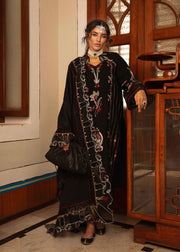 Crimson Aaleen Embroidered Khaddar Unstitched 3Pc Suit - Meenakari
