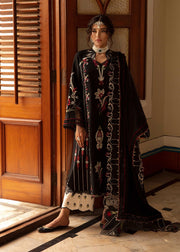 Crimson Aaleen Embroidered Khaddar Unstitched 3Pc Suit - Meenakari